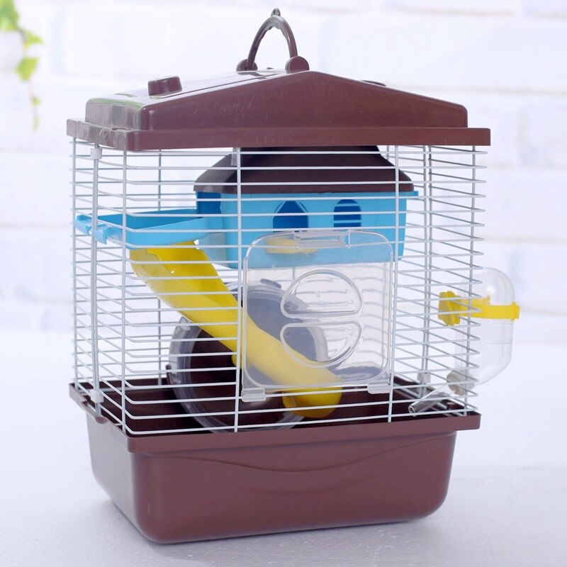 kjæledyr bur hamster hytte med gjennomsiktig takvindu dobbeltlags hus til hamster gylden hamster kjæledyr
