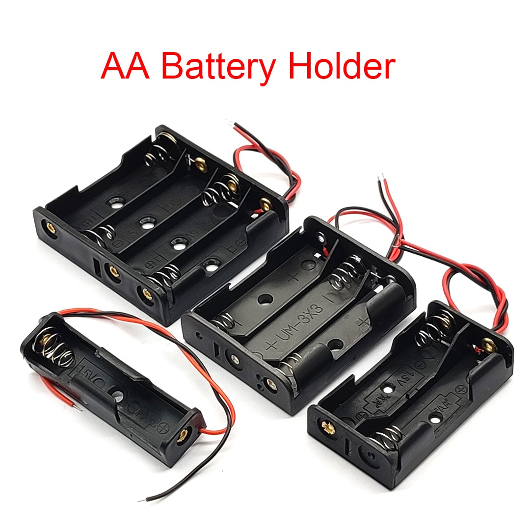 1/2/3/4 Slot Aa Batterij Case Aa Batterij Storage Box Aa Batterij Houder Aa Diy Leads Met 1 2 3 4 Slots