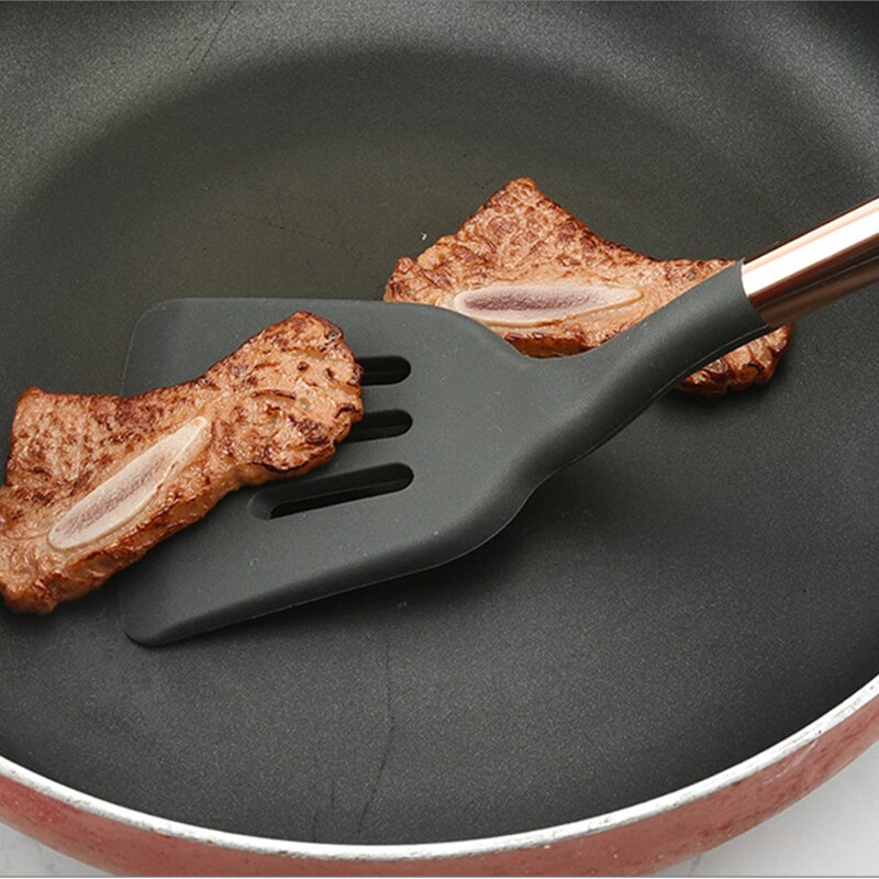 Zwarte Goud Keuken Kookgerei Siliconen Keukengerei Non Stick Plated Kookpot Set Spatel Pollepel Ei Kloppers Schop Gebruiksvoorwerpen Sets