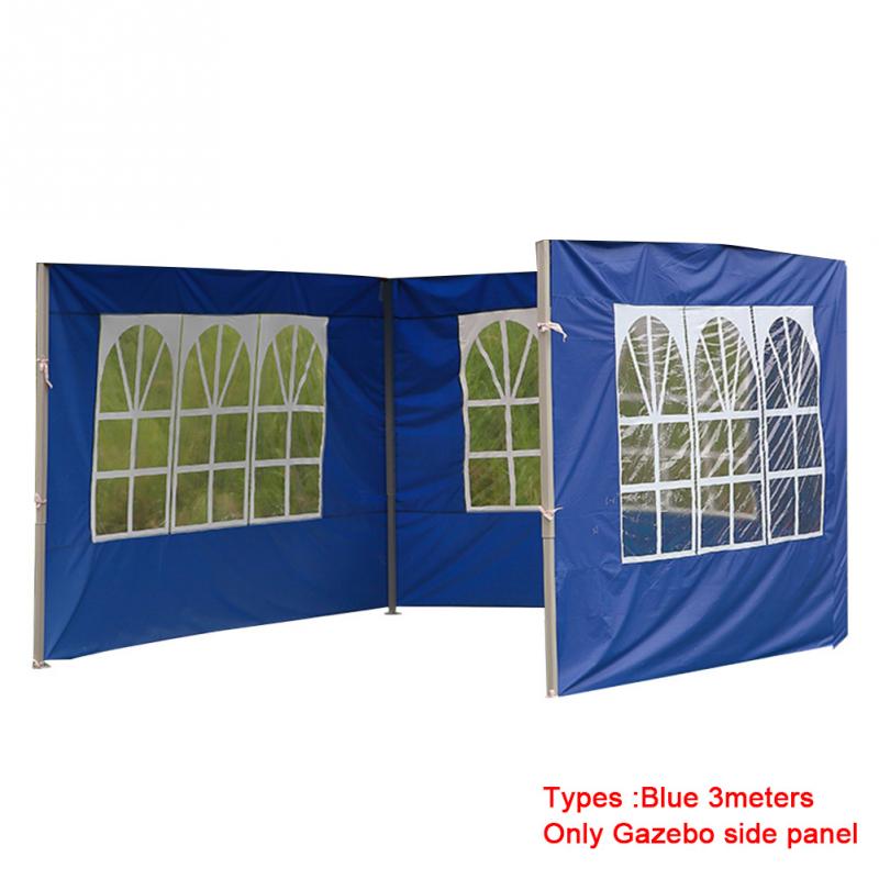 3*2m lysthus sidepanel sidevegg utetelt vanntett vindtett tilbehør anti-uv bærbar gjenbrukbar enkel bruk oxford klut: 3m blå 2