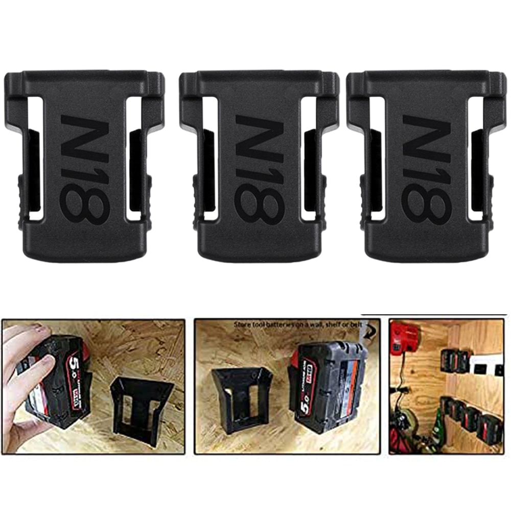 1/2/3Pcs Batterij Houder Voor Milwaukee Batterij Mount Dock Houder Fit Voor M18 48-11-1850 18V Mount Houder Cover Dock Clip