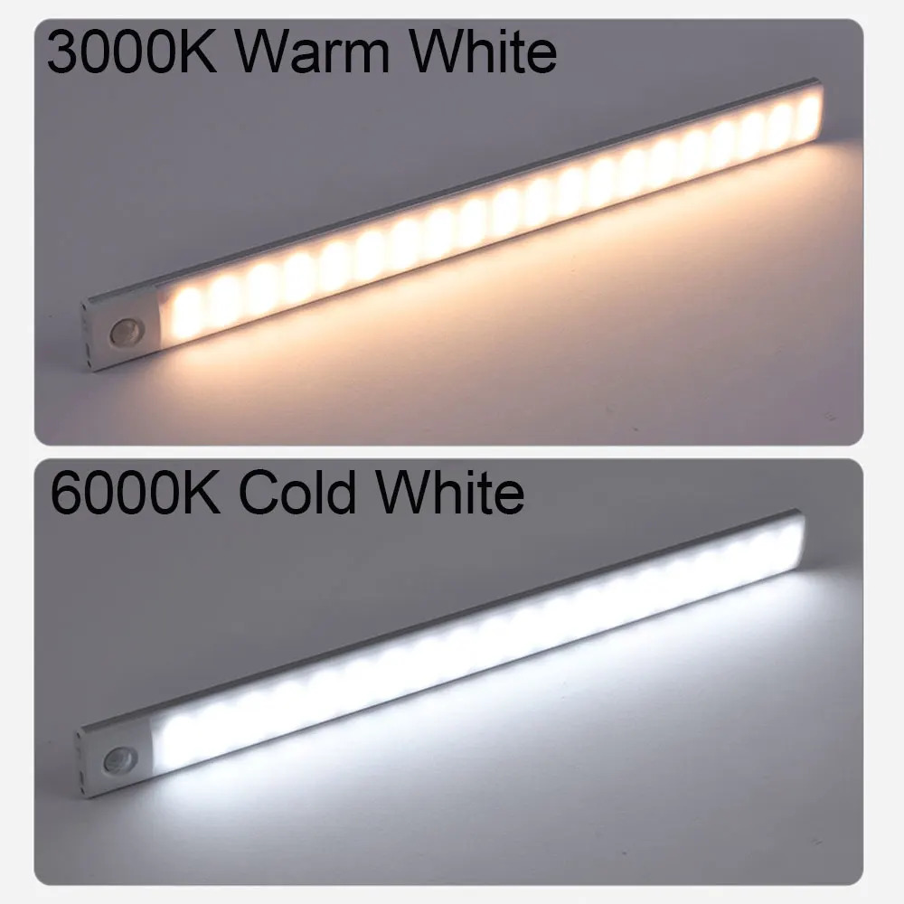 LED Kast Licht Type C Oplaadbare Bewegingssensor Nachtverlichting voor Keuken Garderobe Kast Verlichting 10 cm/20 cm/30 cm/40 cm/60 cm