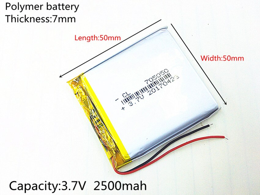 Fayerkar Batterie Li-ion Polymère 3.7V 2100mAh 654060 - Rechargeable Pour DIY GPS LED Haut-parleur