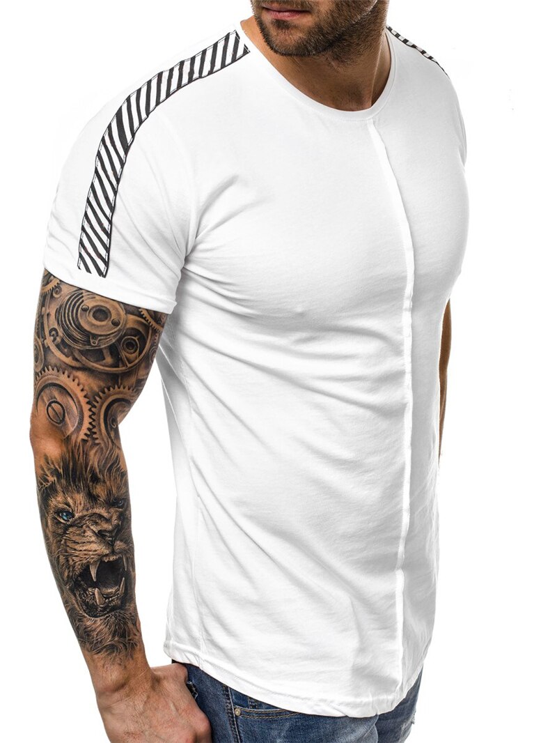 Kompression t-shirt herr gym fitness tight t-shirt sommar kortärmad snabbtorkande t-shirt manliga träningskläder