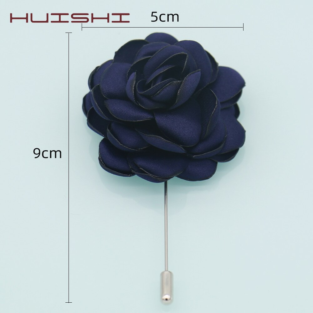 HUISHI Blume Brosche Hand-made Koreanische Silk Rose Pins Und Broschen Schmuck Frauen Stoff Blume Brosche Revers Pin Für männer Anzug