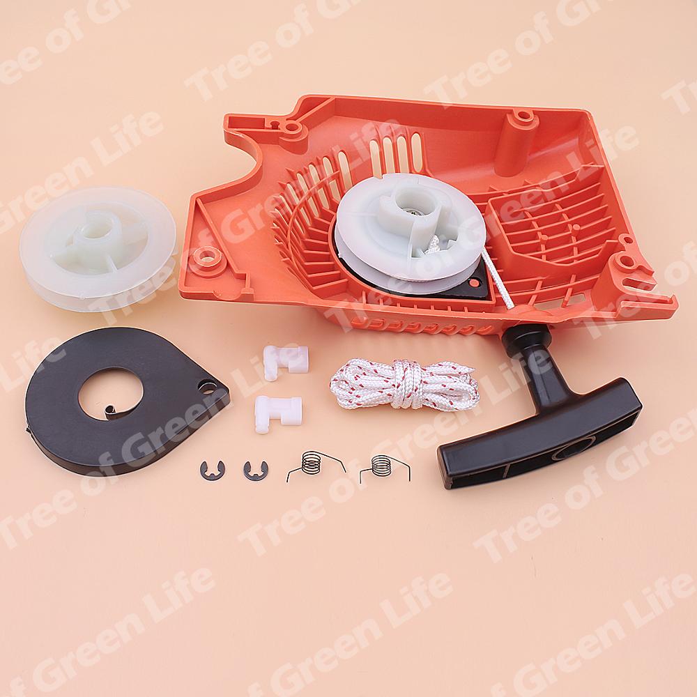 Arranque de retroceso para motosierra China 5200 5800 52cc 58cc, Kit de trinquete de cuerda de resorte de polea de un solo tipo
