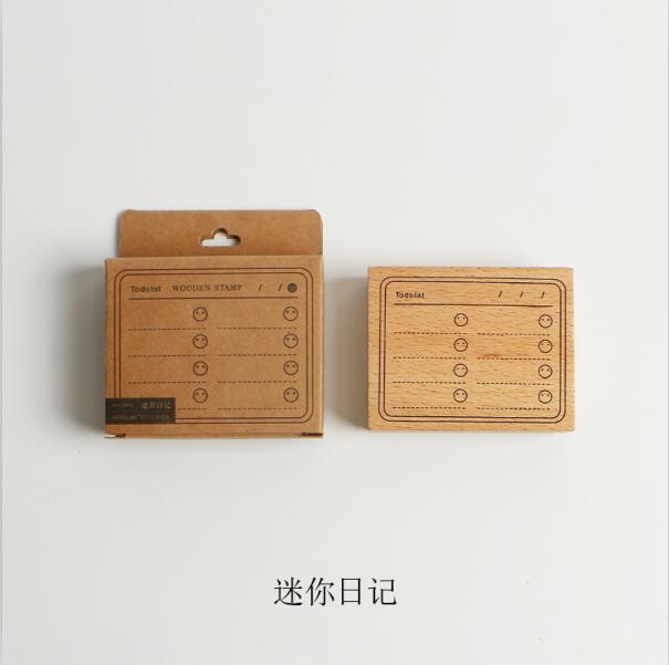 Retro matters shopping list Time planner stamp DIY wooden rubber stamps for scrapbooking stationery scrapbooking standard stamp: Blue