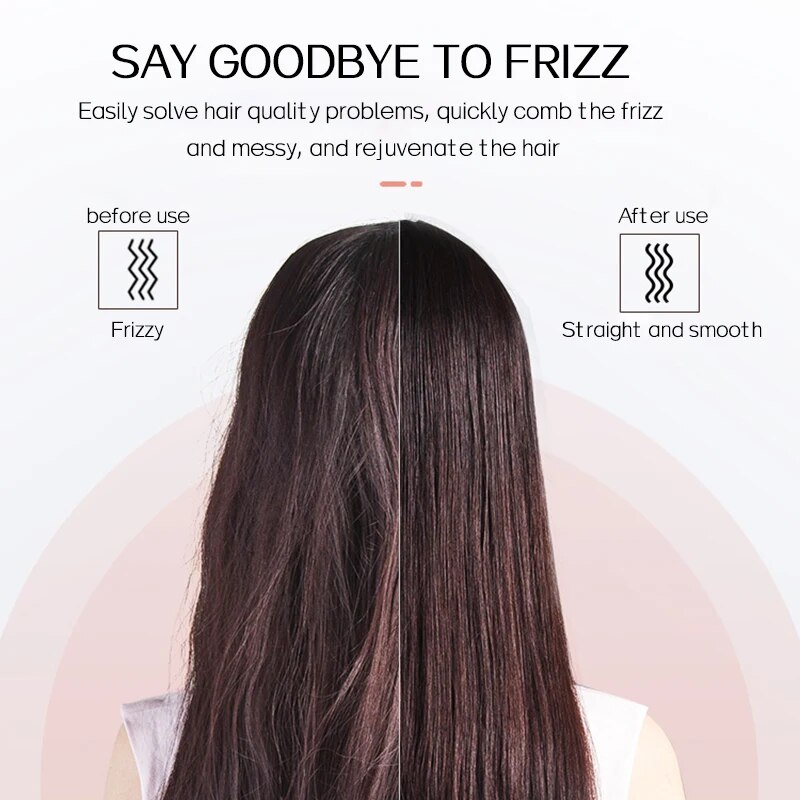 KSKIN Hair Straightener 2 in 1 Brush Multifunctional Hair Flat Iron Hair Comb