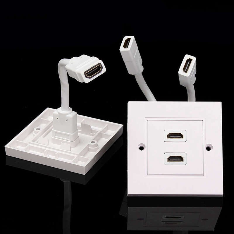 Uk Socket Port Hd Hdmi Wall Panel British With Short Cable Video Plug Charger Electrical Socket