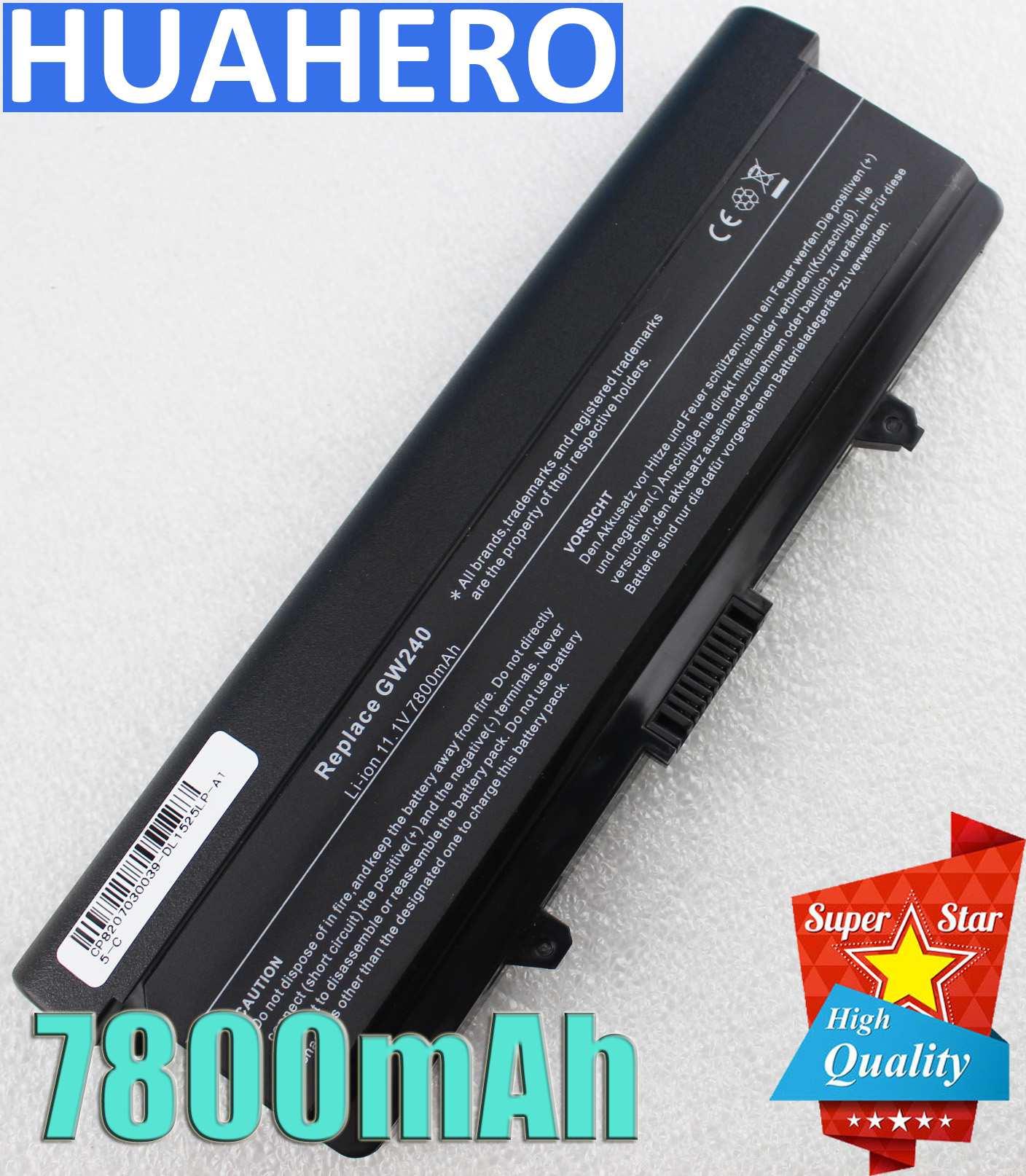 9cell Battery for Dell Inspiron 1525 1526 1440 1545 1546 1750 laptop GW240 X284G RN873 XR682 GW241 XR693 HP277 XR694 HP297 XR697