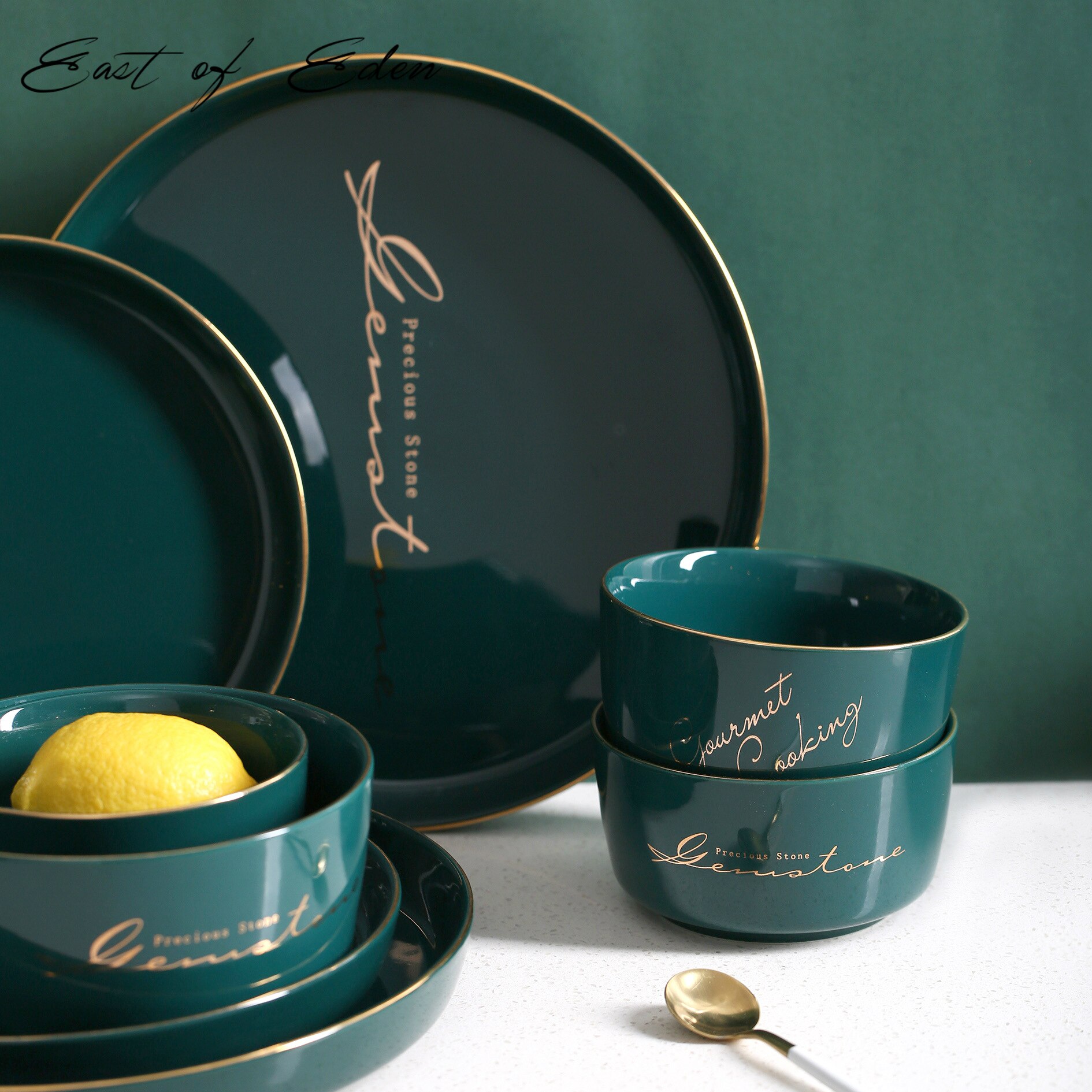 Oosten van Eden Nordic stijl servies groen Phnom Penh serie effen kleur kleine keramische kom ins servies