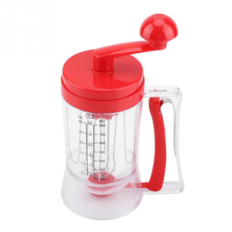 Mais novo manual de mão panqueca cupcake misturador de massa dispensador liquidificador ferramenta de cozimento ferramentas de cozinha waffle fabricante de massa