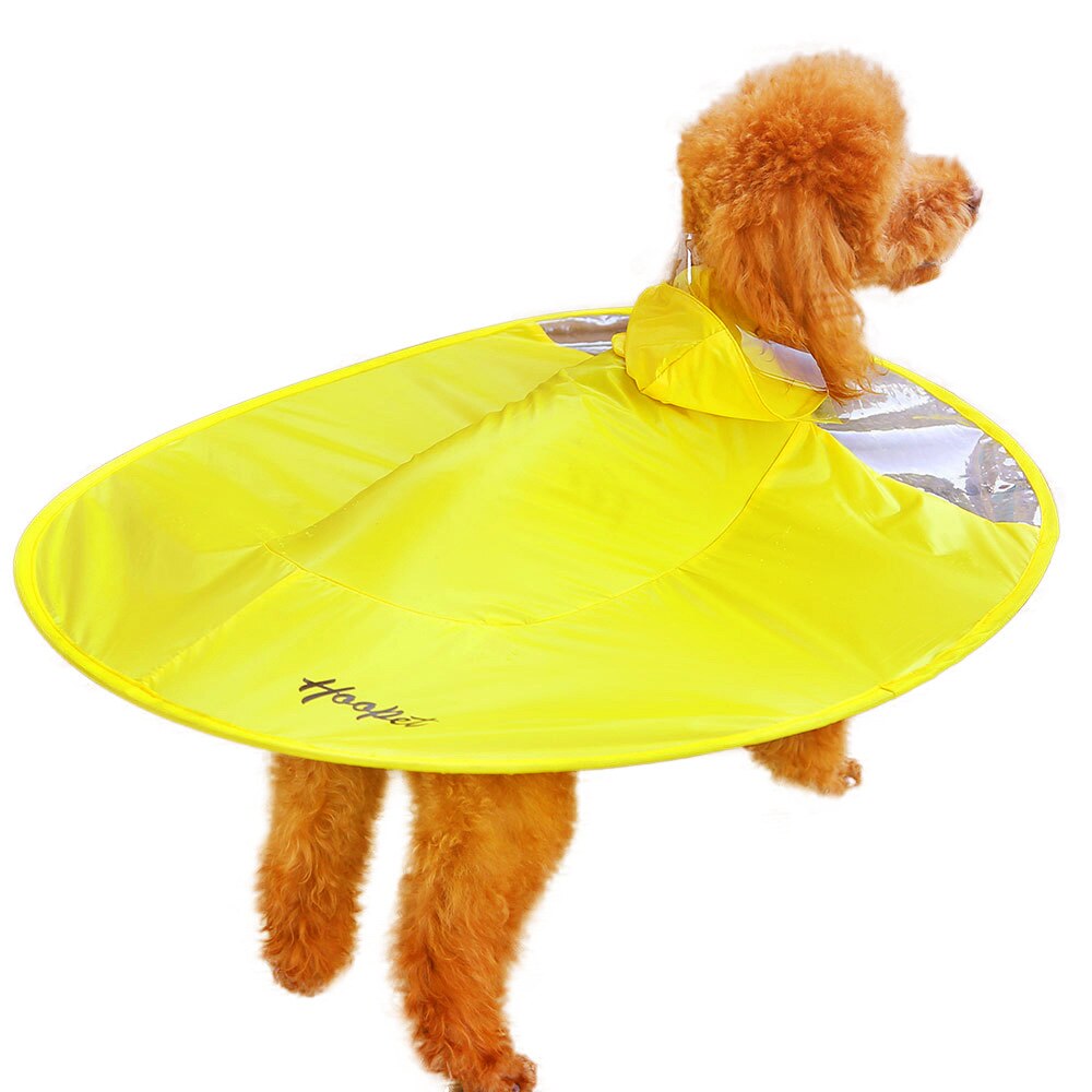 Dog Raincoat Umbrella Cloak Raincoat for Dogs Cute Waterproof Raincoat for Small Medium Dogs Transparent Summer Pet Clothing