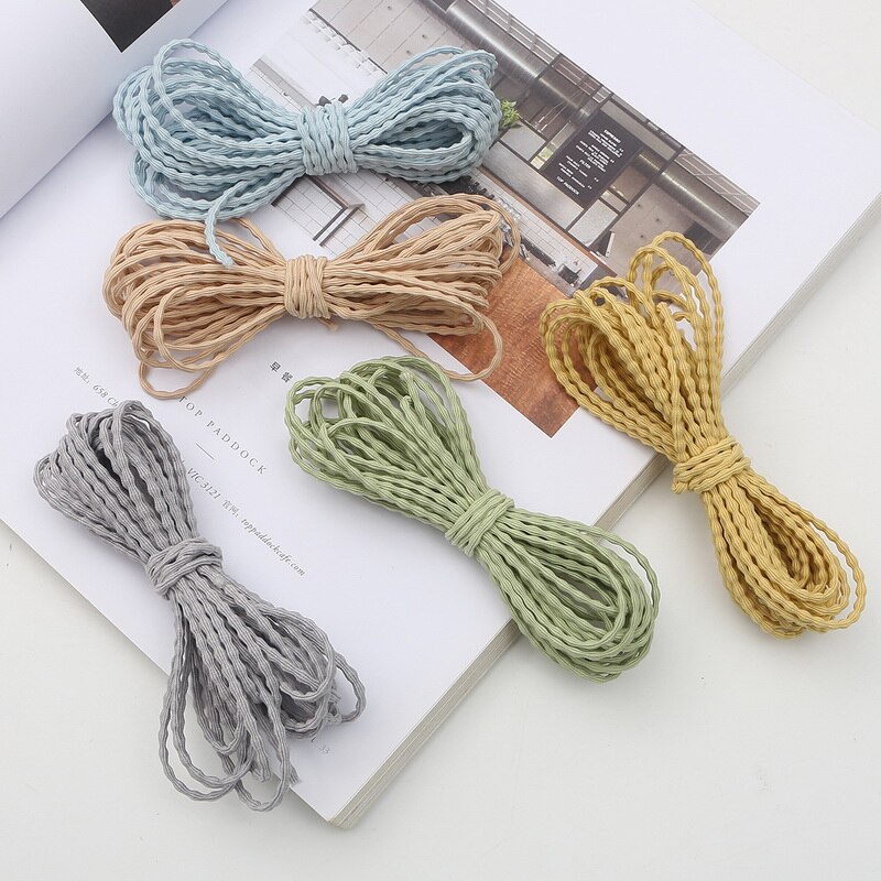 Banda de goma elástica multicolor de 3mm de 5 metros, línea de goma elástica, accesorios de costura para joyería DIY, banda de goma muy elástica gruesa
