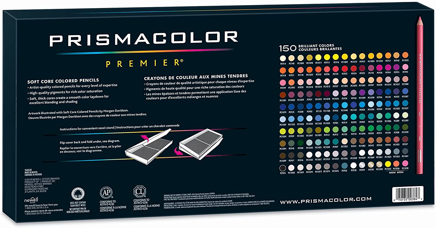 Original prismacolor premier farveblyanter 24 36 72 132 150 farver kunst forsyninger til tegning skitsering voksen farve blik æske