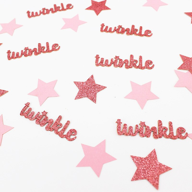 100 stuks roze gouden twinkle star papier confetti babyshower geslacht onthullen snoep gunst doos diy benodigdheden verjaardagsfeest tafeldecoratie: 01