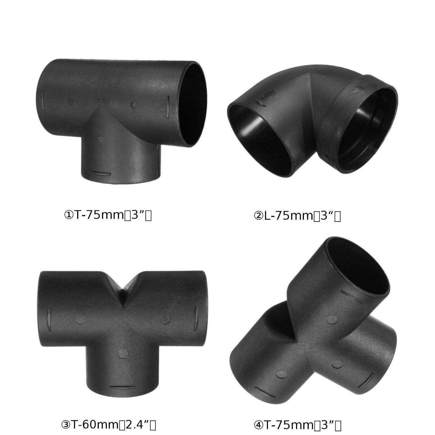 1pc Elbow Ducting Pipe Elbow Ducting Pipe Useful Plastic Black Air Vent