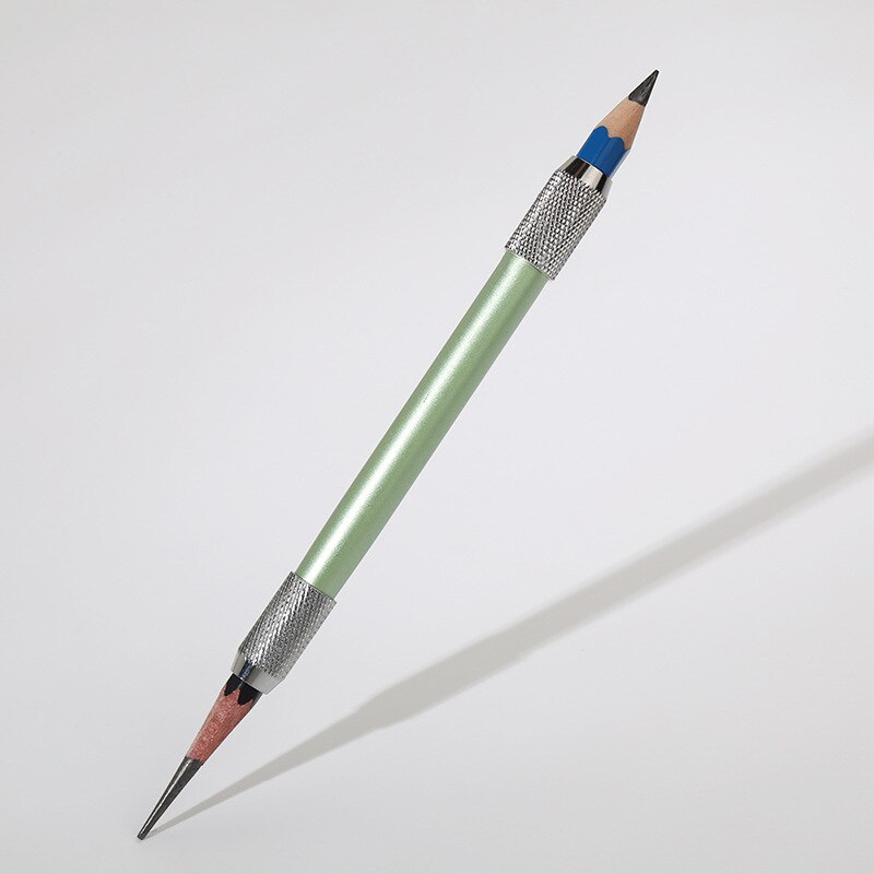 Extension de crayon de couleur à Double tête en métal, croquis, école, peinture, fournitures d&#39;art, outil d&#39;écriture: green