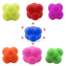 Bola de reacción Hexagonal de 5,5 cm, Bola de silicona para la agilidad y la coordinación, ejercicio de reflejos, pelota de entrenamiento deportivo