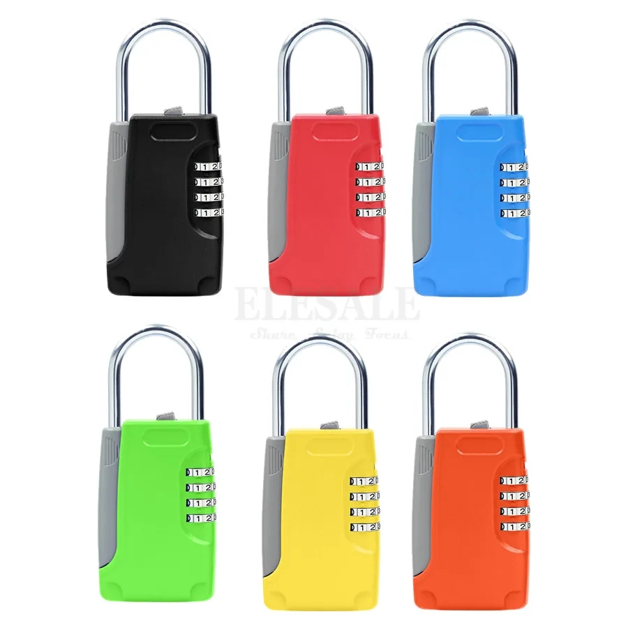 4-Digital Password Combination Lock With Hook Hidden Key Safe Box Mini Metal Secret Box For Home Villa Car Caravan