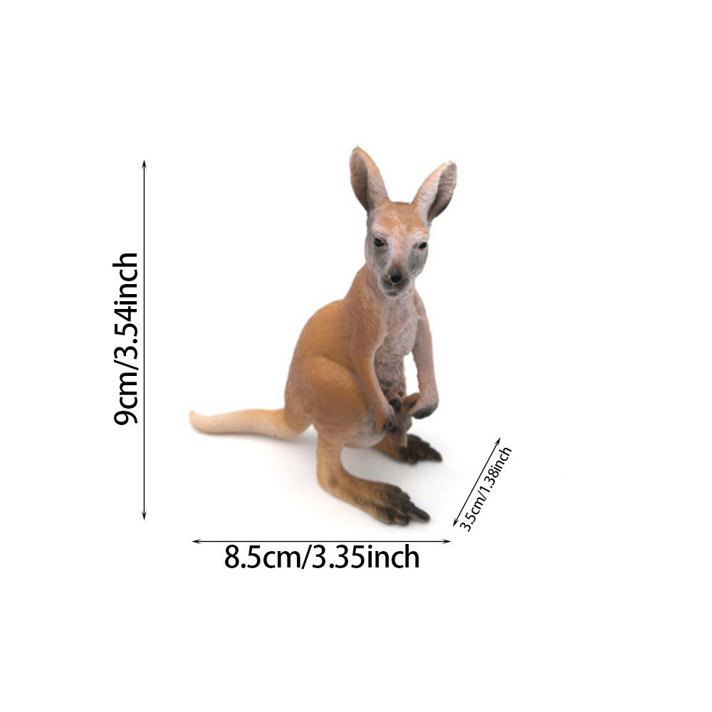 Safari Animals Cake Decor Simulation Elephant Kangaroo Panda Wild One Jungle Safari Cake Topper Happy Birthday Party Decor: Kangaroo