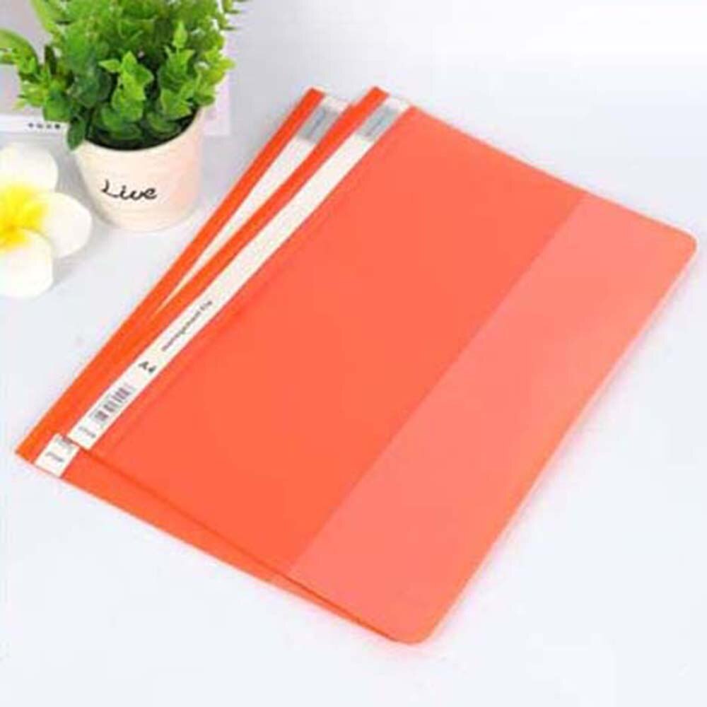 10 pcs Documents Holder Strong Clear Cover A4 Presentation Project Files Hard PVC Document Folder: orange