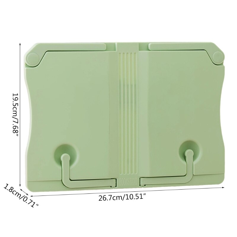 Vertical Book Stand Adjustable with Page Clips Textbook Holder Reading Stand