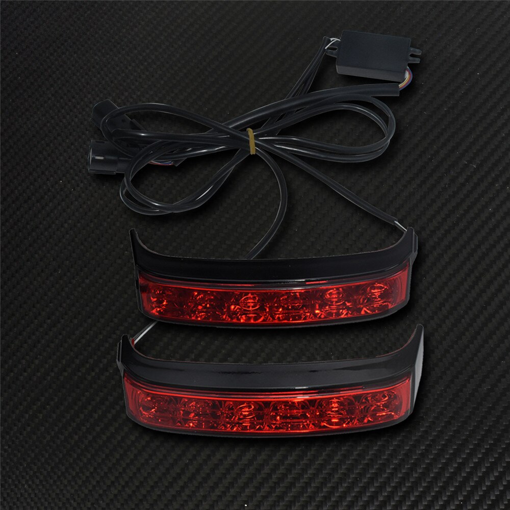 Bolsa para SILLÍN de motocicleta, luces intermitentes traseras, luz trasera LED de freno, luz trasera para Harley Touring RoadKing FLHR FLHT FLHX: Tail Turn Signal  B