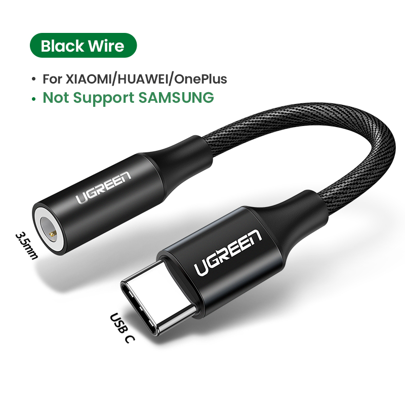 UGREEN Type c to 3.5mm Headphone jack 3.5 AUX USB C Cable Audio USB C Adapter For Huawei V30 P30 pro Xiaomi Mi 10 Oneplus 7T pro: SKY BLUE
