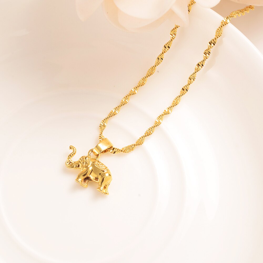 Bangrui mutter kinder gold charms elefantenanhänger halskette herren schmuckfabrik hochzeit brautparty