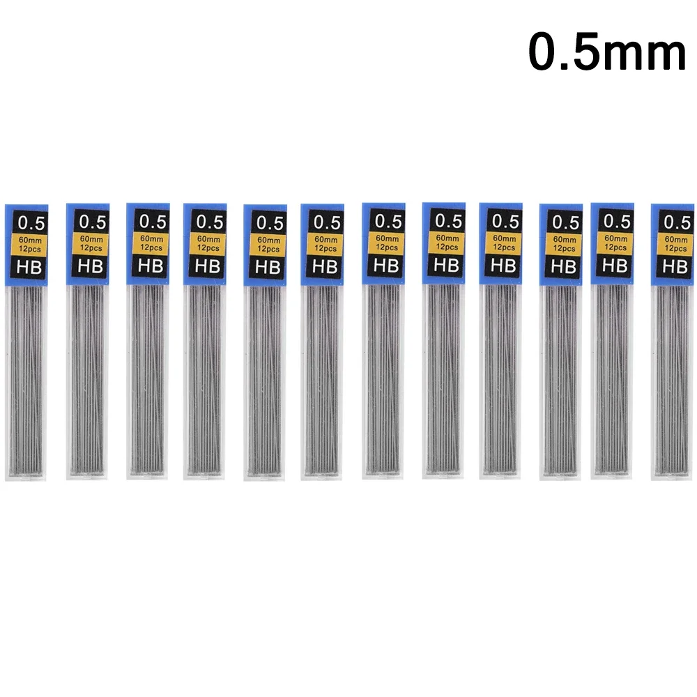 Mechanical Pencil Lead 0.3 0.5 0.7 0.9 1.3 2.0 HB Refill Leads for Plastic Metal Press Automatic Pencil Write Painting Supplies: Clear