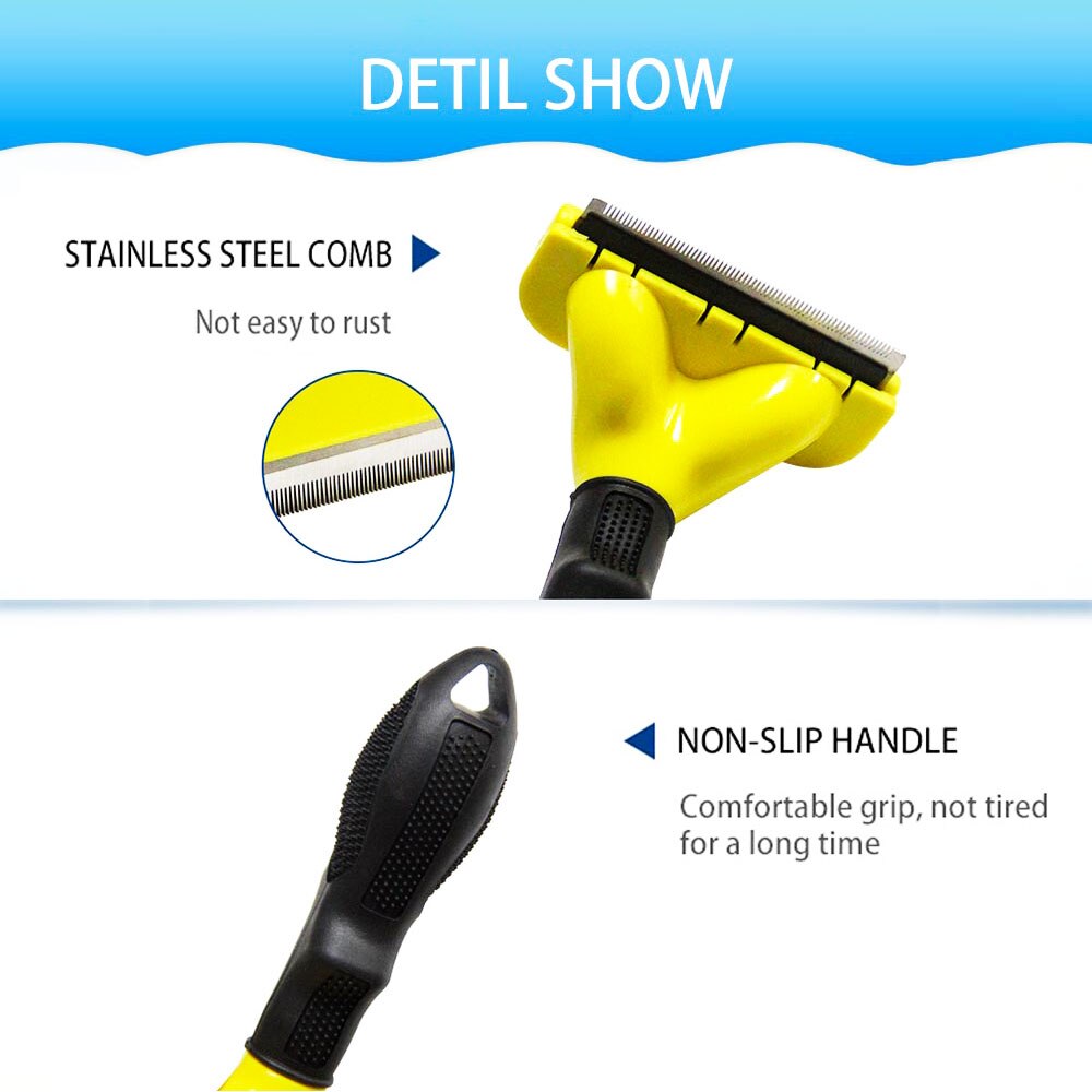 Dog Hair Removal Brush Combs Soft Handle Pet Trimmer Product Grooming Tools Supply Detachable Clipper Attachment