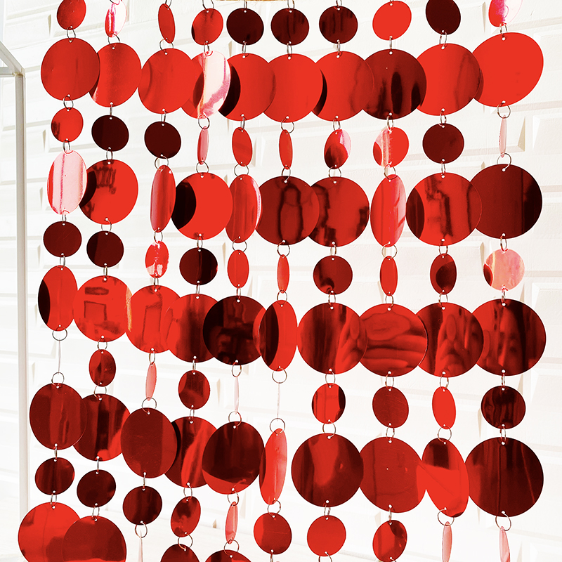 5pc DIY wedding stage layout PVC plastic sequin curtains Christmas Festive party decoration Supplies: SKY BLUE