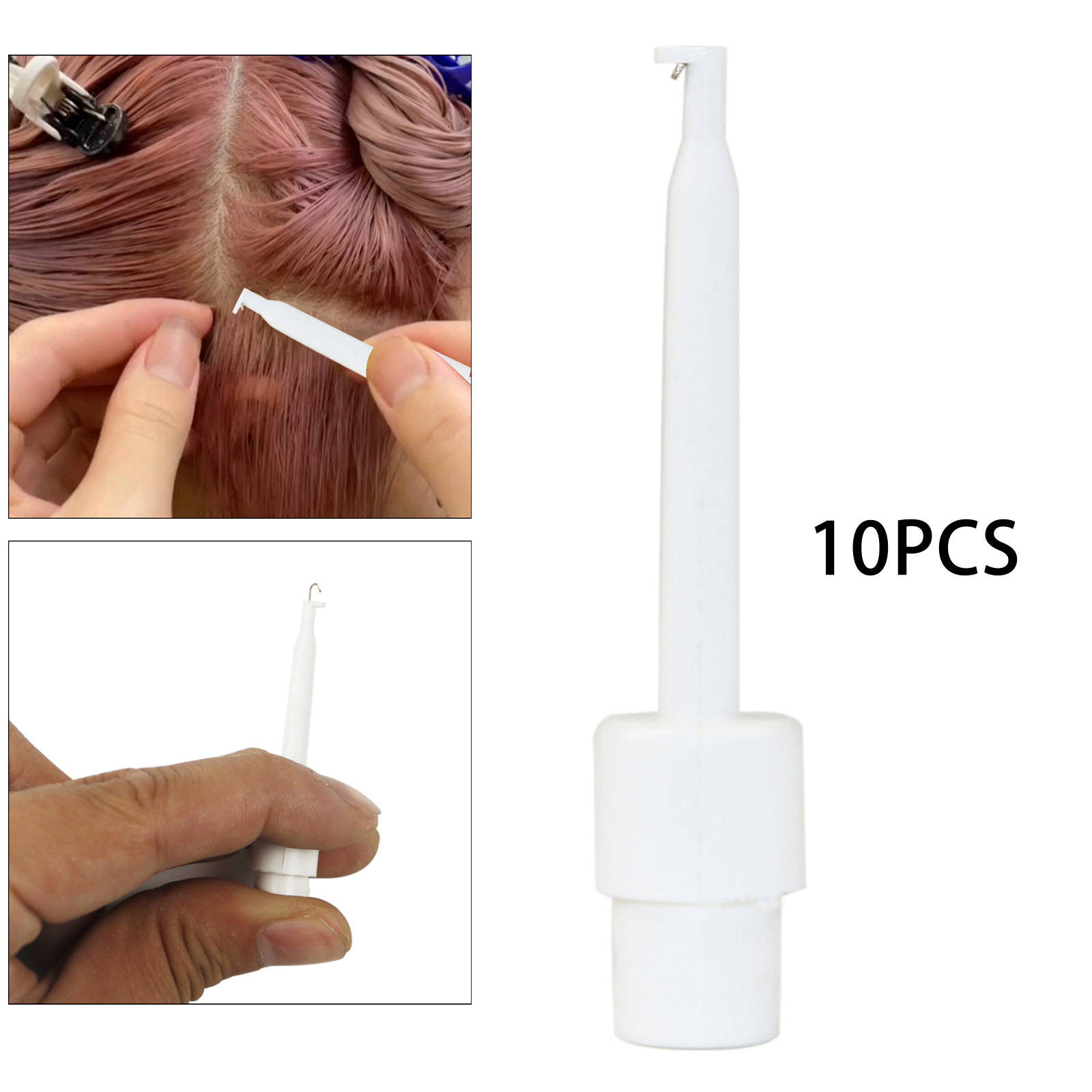 Hair Extension Tools Easy to Use Durable Pulling Needle Dreadlocks Crochet Tools Hook for Beauty Salon Hairstyle DIY Barber: 10 piece