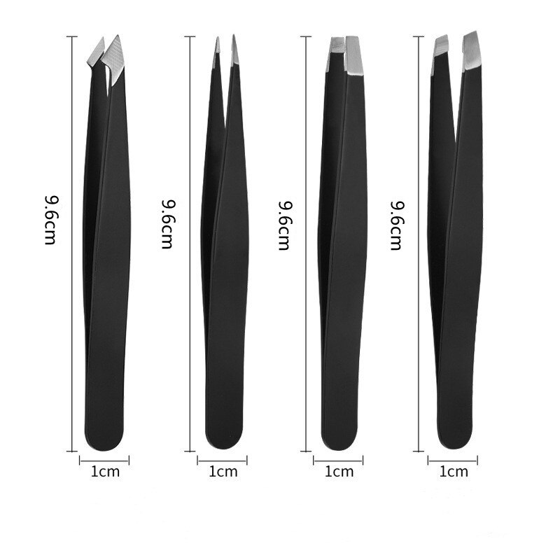 4 -teiliges einstellen mit wimpernverlängerungspinzette, augenbrauenzange, schere, künstlichen wimpern, augenbrauenclip, augenbrauentrimmer und machen-hoch-werkzeugen