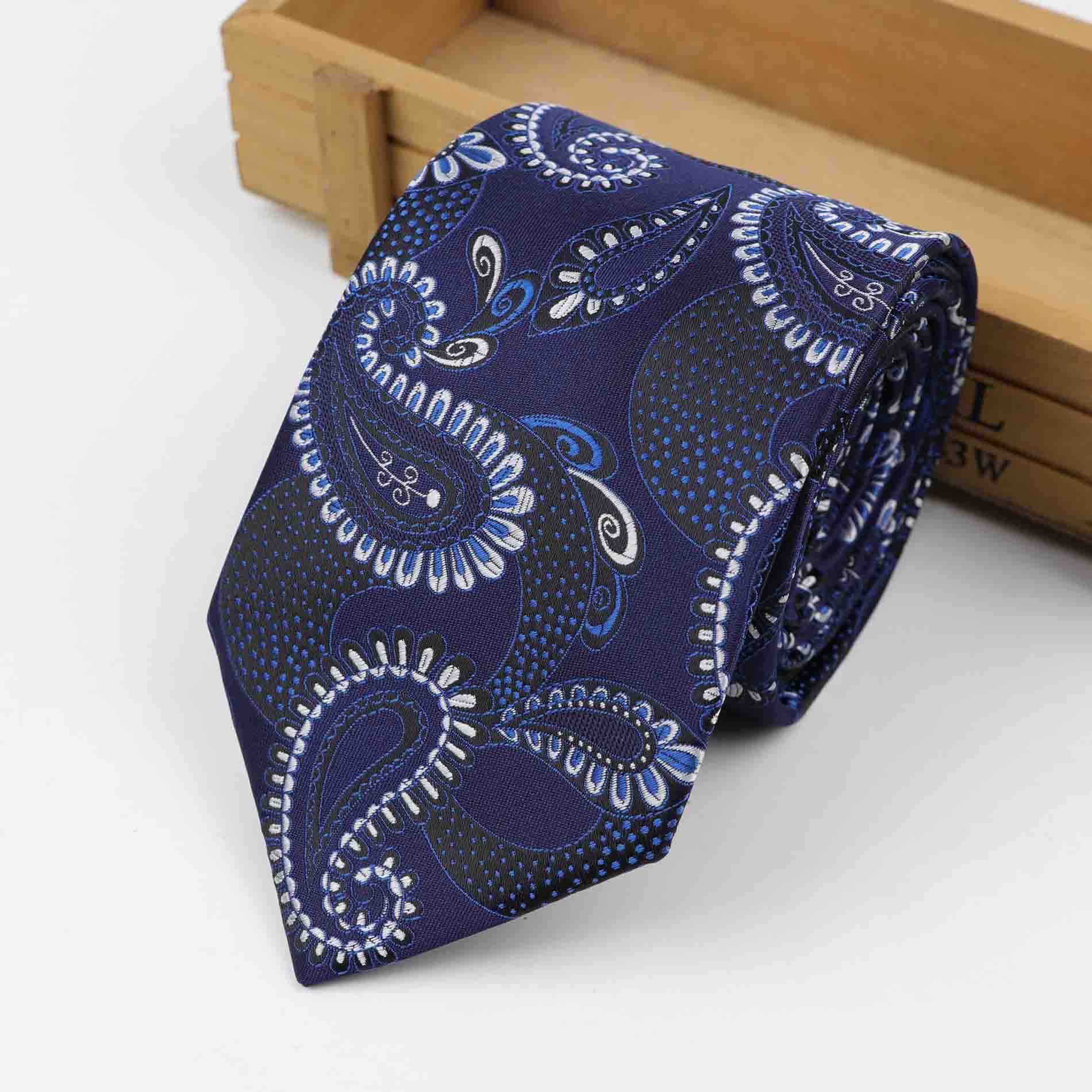 Formele Standaard Size Paisley Stropdas Bruidegom Gentleman Banden Mannen 3.15inch Party Polyester Gravata Slanke Pijl 8cm Zijde tie: 13