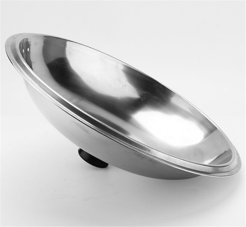 Matlagning wok panna lock rostfritt stål universal pannlock synligt bytt lock stek wok gryta bra halvcirkel wok lock