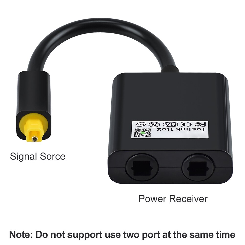 Fiber Adapter 5.1/7.1 Kanalen Audio Splitter Versterker 1 Naar 2 Optische Kabel Accessoires Televisie Switcher Speler Connector