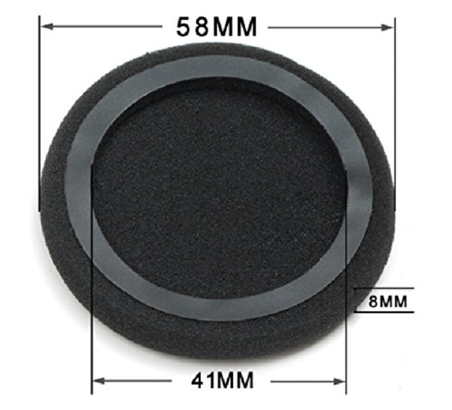 Replacement Sponge Earpads Cushion for Sennheiser PX90 AKG K420 K420P K402 K403 K412 Headphones Ear Pads 58mm Earmuffs