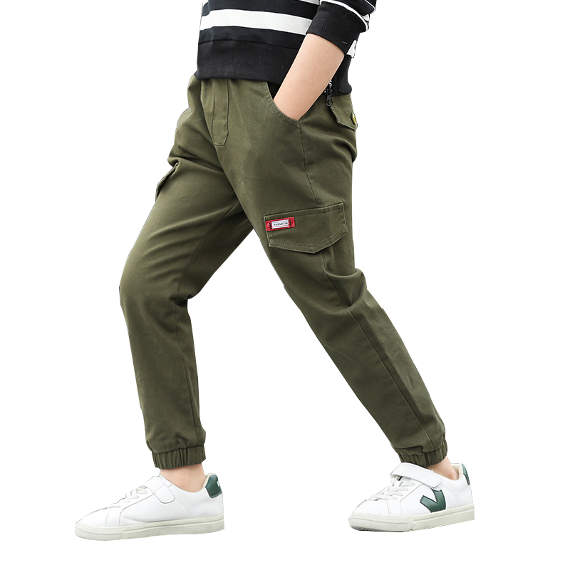 Pantalon Long en coton pour garçon de 3 à 14 ans, Style, , décontracté, Cargo, automne