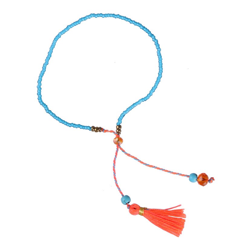 KELITCH Miyuki Samen Perlen Armbänder Quaste Freundschaft Armbänder Einstellbare wickeln Armbinde Charme Kristall Armbinde Armreifen: AZX029D