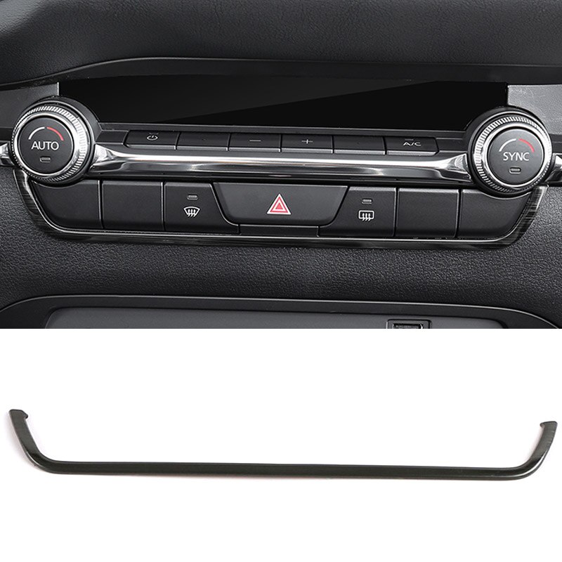 Vtear för mazda 3 tillbehör interiörlister central kontroll usb dekoration ramlock trim bil modifiering styling: Svart
