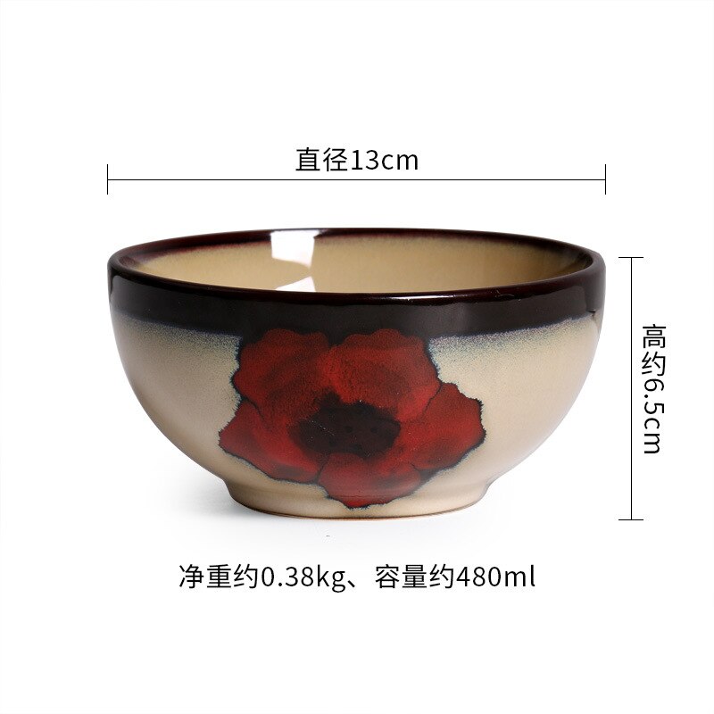 Japanese and Korean ceramic tableware set fish plate soup bowl noodle bowl rice bowl home plate deep plate dinner plate: 2