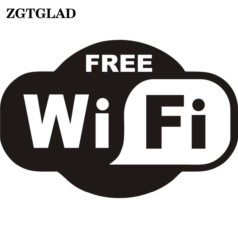 1 sztuk czarny bezpłatne WiFi naklejka winylowa znak okno kawiarnia restauracja/bar sklep internetowy szklane drzwi okna naklejki ścienne naklejki samochodowe