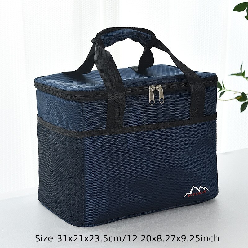 Large Capacity Cooler Bags Oxford Lunch Box Drink Beer Ice Pack Travel Picnic Backpack Thermal Food Bag Carrier: L L(15L)