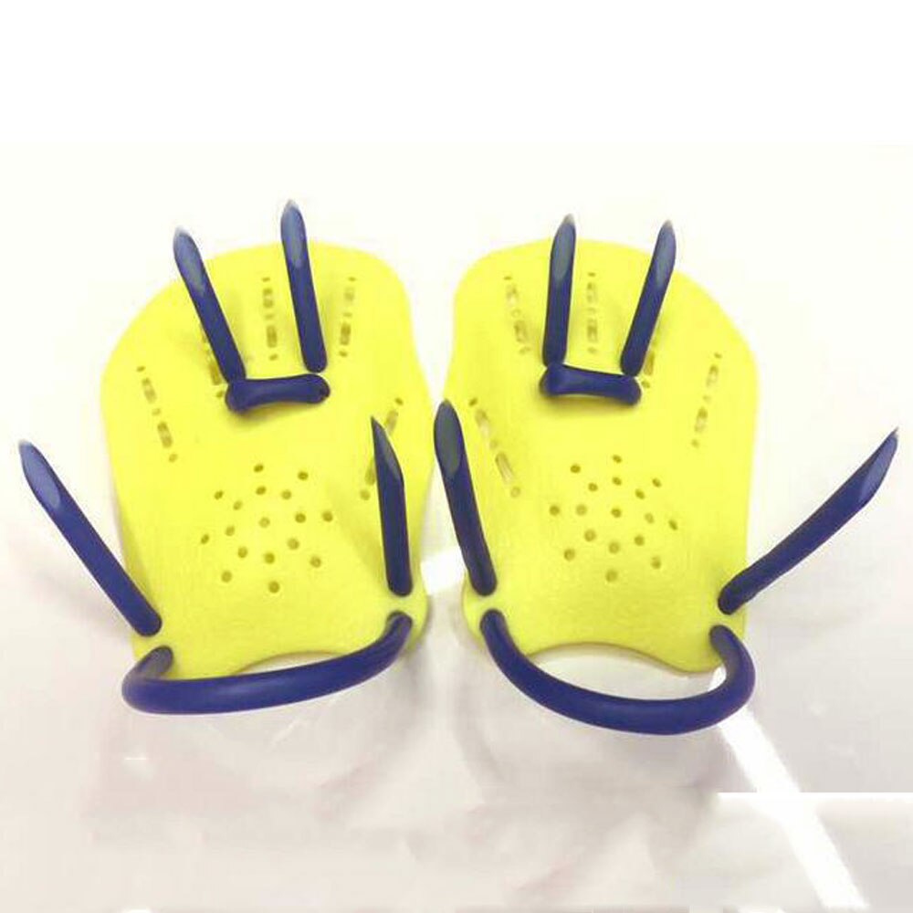 Pool 1 Pair Swim glove Swimming Gear Hand Fins Flippers Silicone Training Paddle Dive Glove Palm Hand Wear Swimming Equipment: Yellow / L