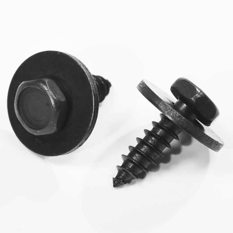 10 Uds., Universal para coche, 4,8x19mm, arandela suelta cautiva con tornillos de rosca automática, cabeza hexagonal de 8mm