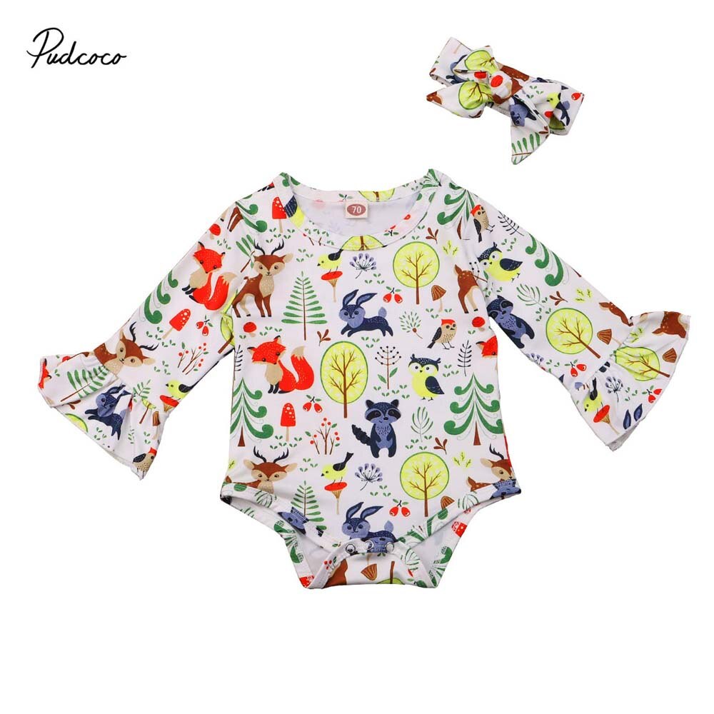 bebé primavera otoño ropa bebé niño recién nacido dibujos animados Fawn manga larga mono chico animales ropa