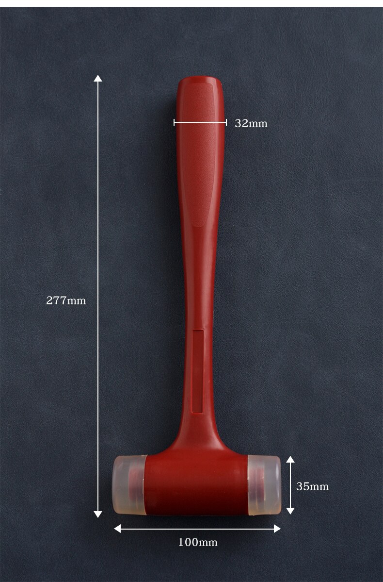 Nice small red hammer for leather craft handmade rubberhammer Leather Craft Tool 335g
