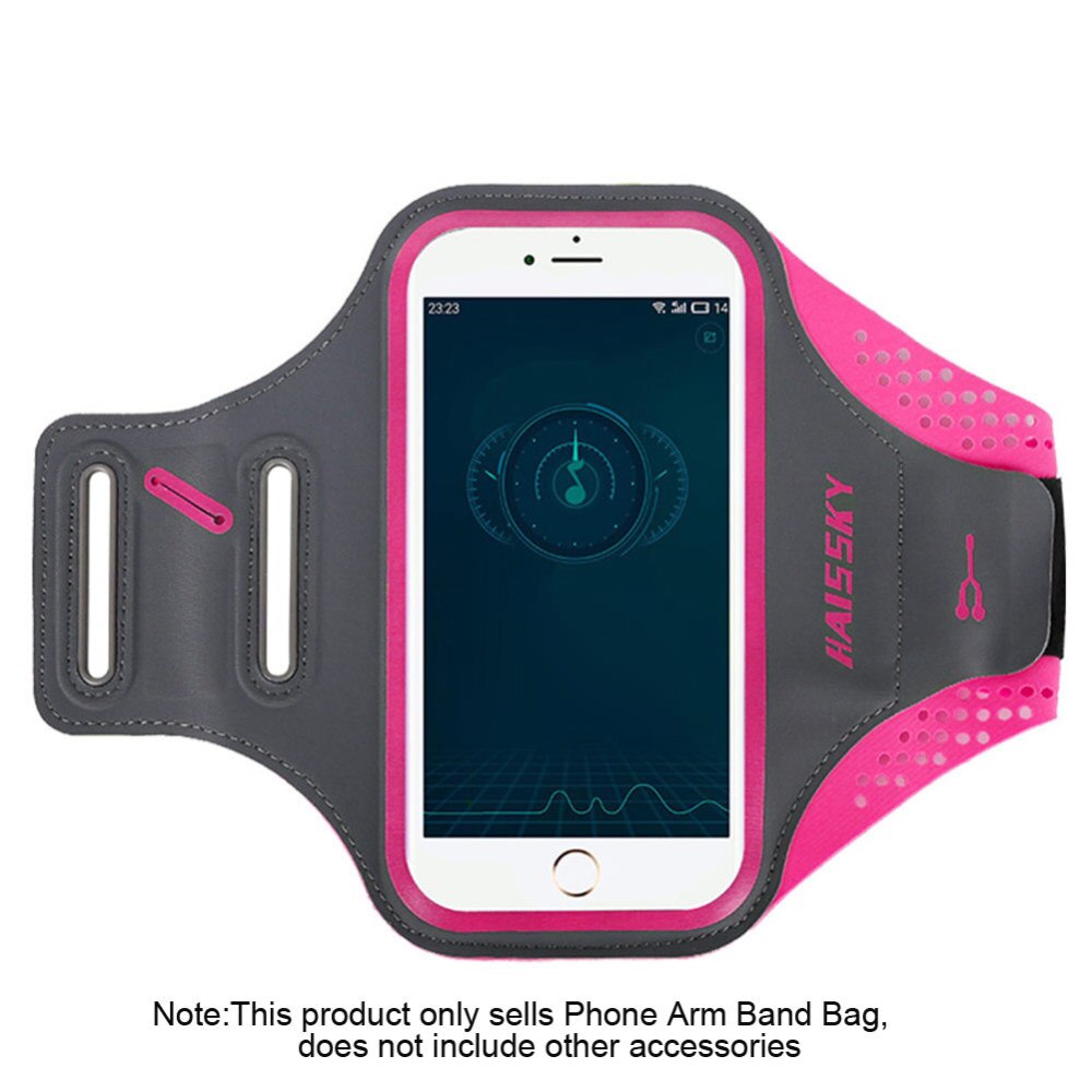 Unisex fitness sport vandtæt armbånd telefon cover etui holder fitness fitness telefon armbånd taske 5.5 tommer: Grå